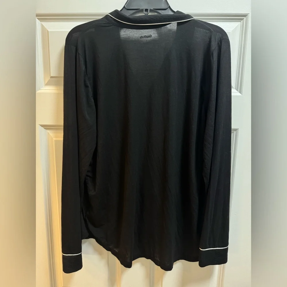 GAP Softest Modal PJ Pajama Shirt and Pants in Black - Picture 4 of 10